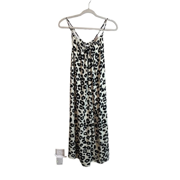 By Together Pants - By Together Romper Women's M/L Animal Print Cream and Black Wide Leg Flowy